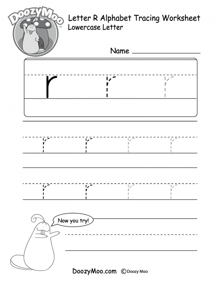 Lowercase Letter Tracing Worksheets Free Printables
