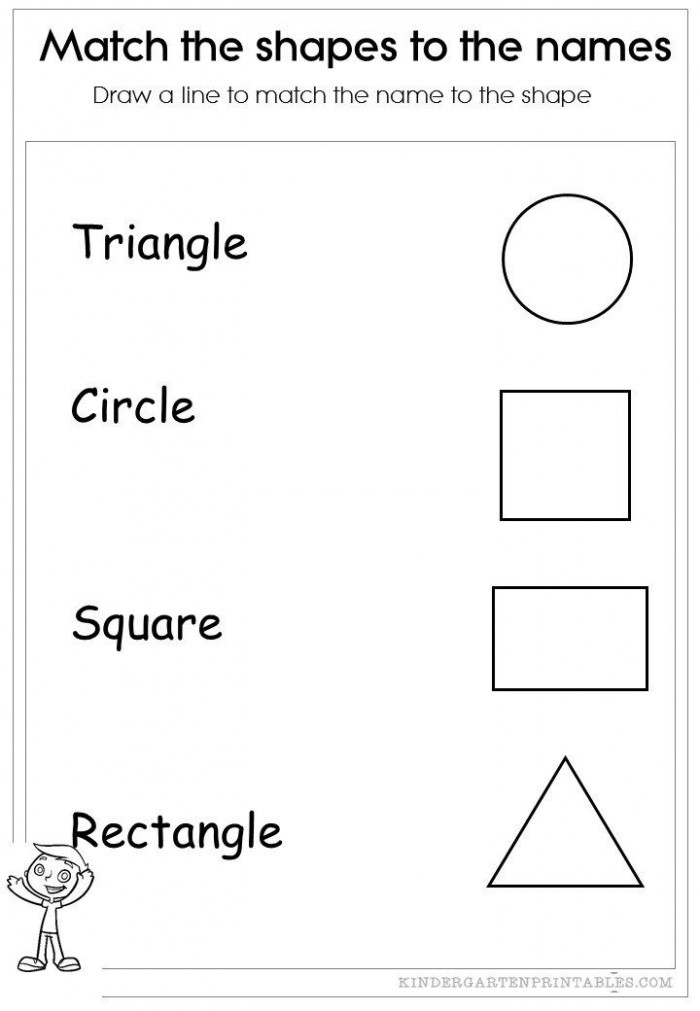 Match The Shapes To The Names Worksheets With Images