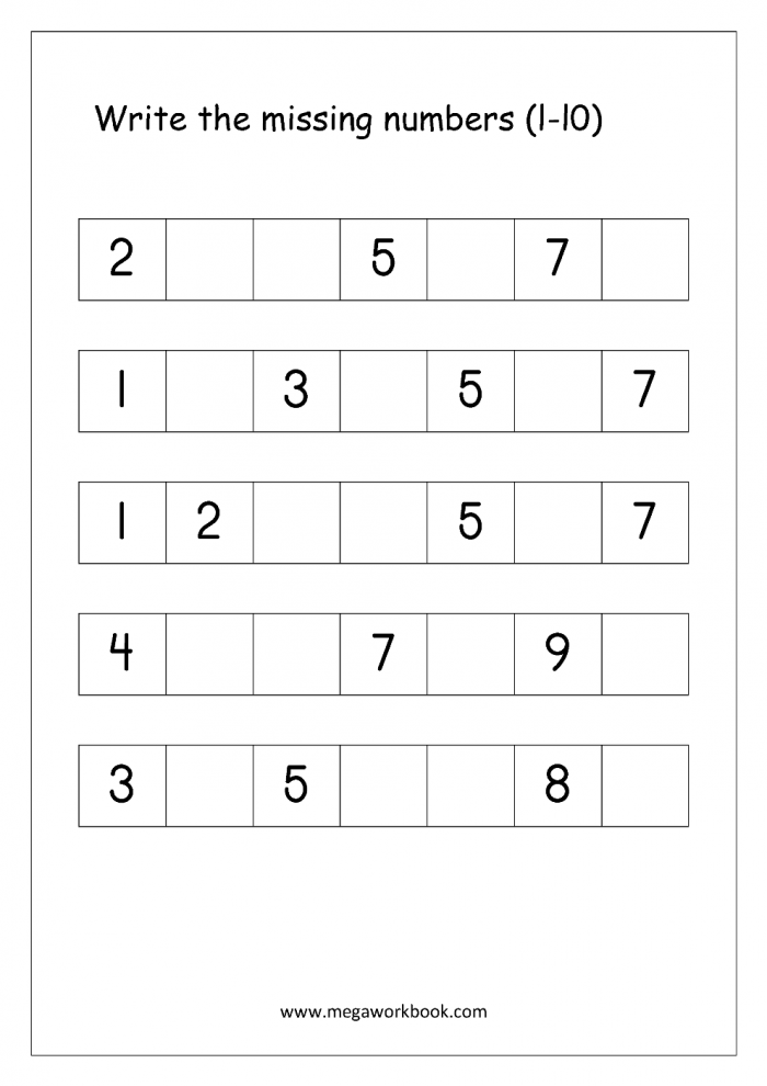 Ordering Numbers Worksheets  Missing Numbers  What Comes Before