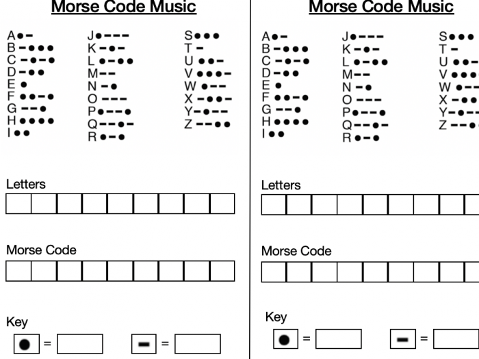 Morse Code Music Worksheet