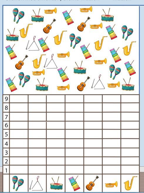 Musical Instruments Number Count Worksheet For Kids