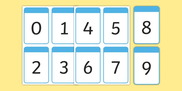 Number Digit Cards