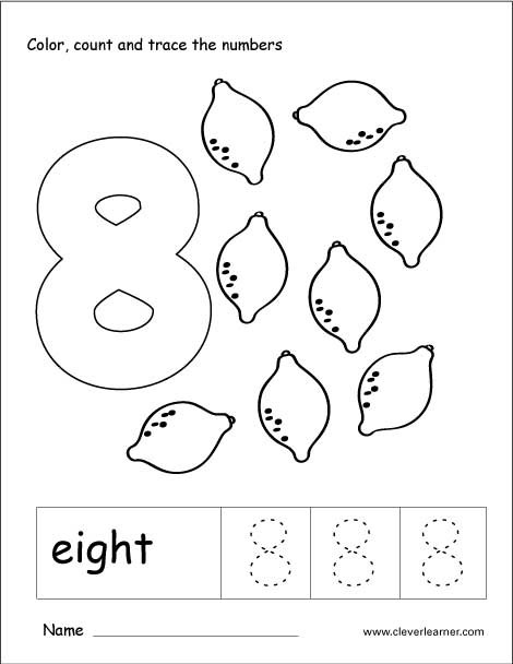 Number Eight Writing  Counting And Recognition Activities For Children