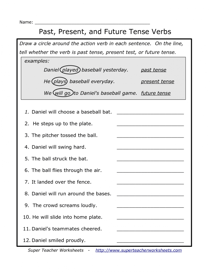 Verbs Past Present And Future Tense Worksheets 99Worksheets