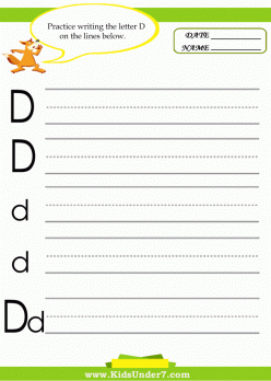 Practice Tracing The Letter D