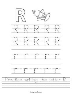 Practice Tracing The Letter R