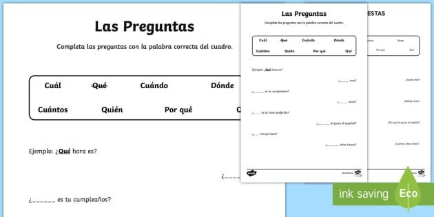 Question Words Worksheet  Worksheet Teacher Made