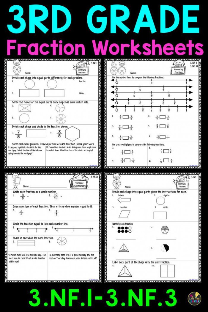 Rd Grade Fraction Worksheets With Images