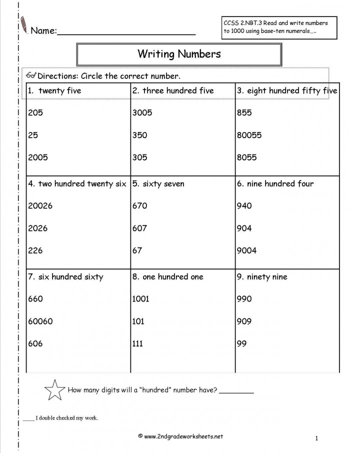 Reading Numbers To  Worksheet With Images
