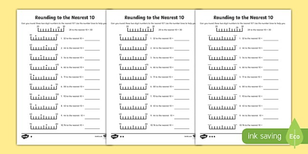 Rounding To  Differentiated Activity Worksheets