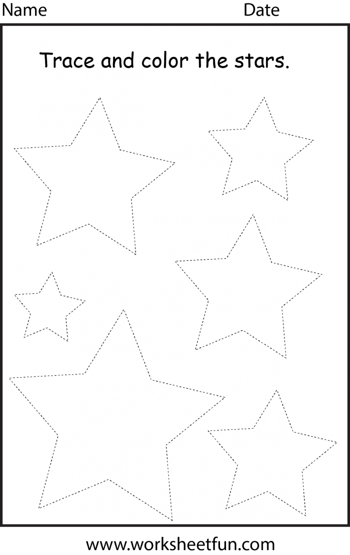 Star Tracing Worksheets | 99Worksheets