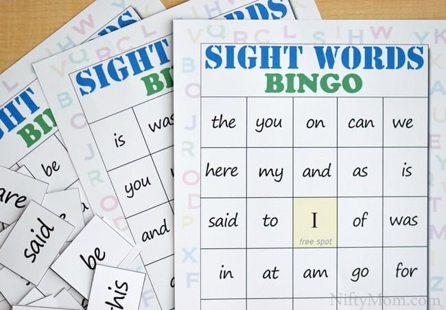 Sight Words Bingo With Free Printables