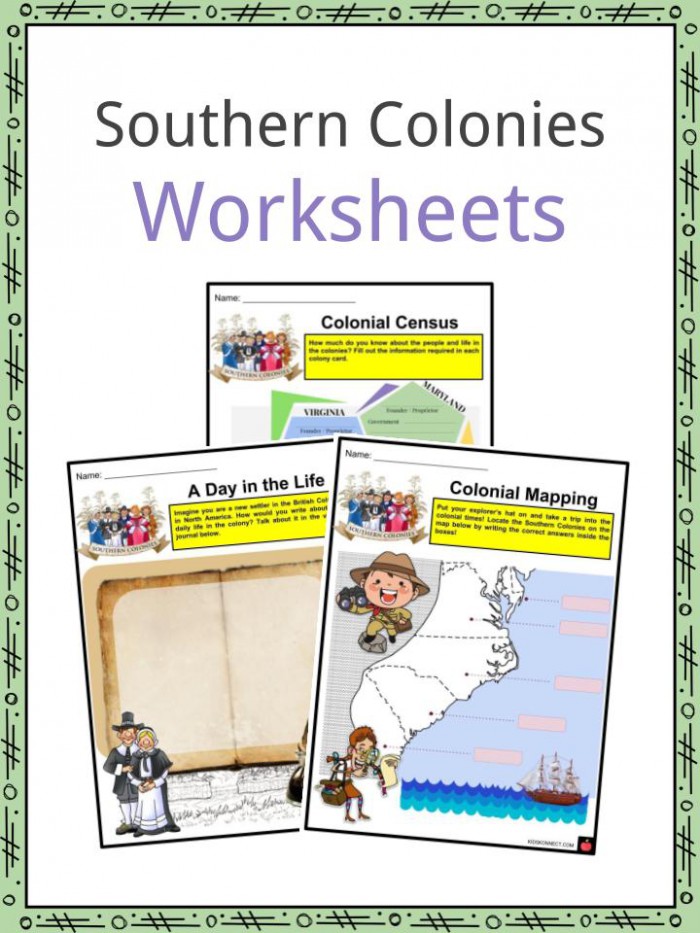Southern Colonies Facts  Worksheets  Government   Economy For Kids