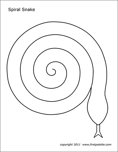 Spiral Or Coiled Snake Template