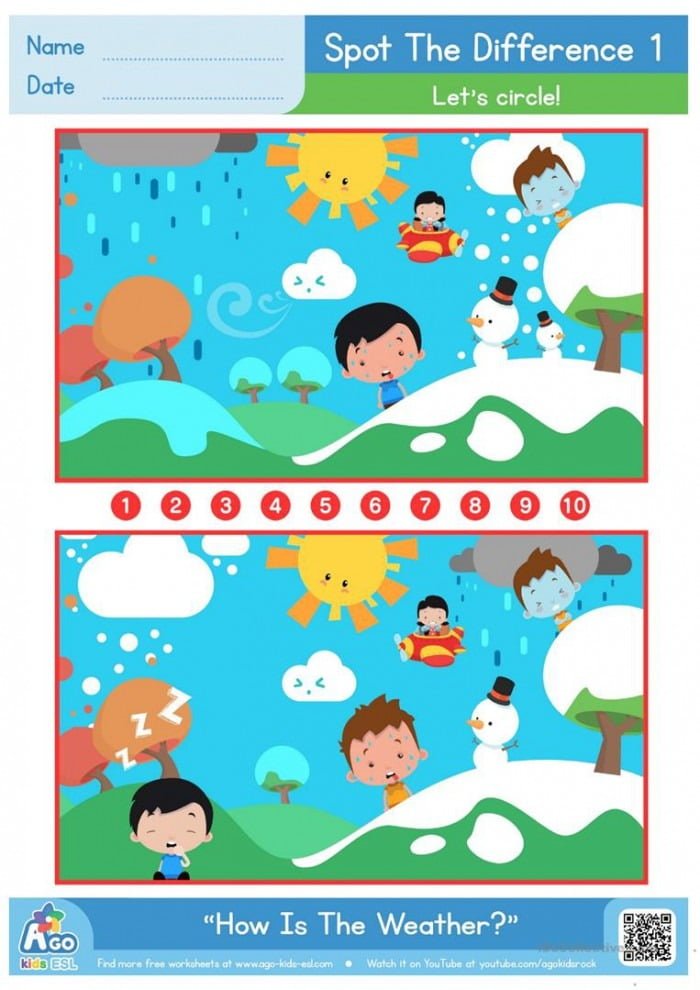 Find The Differences Game Worksheets | 99Worksheets