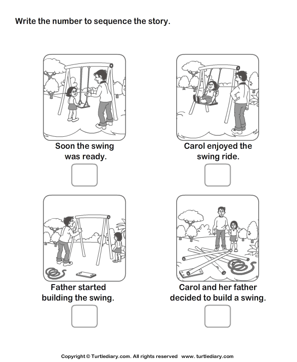 Story Sequencing Carol And Swing Worksheet