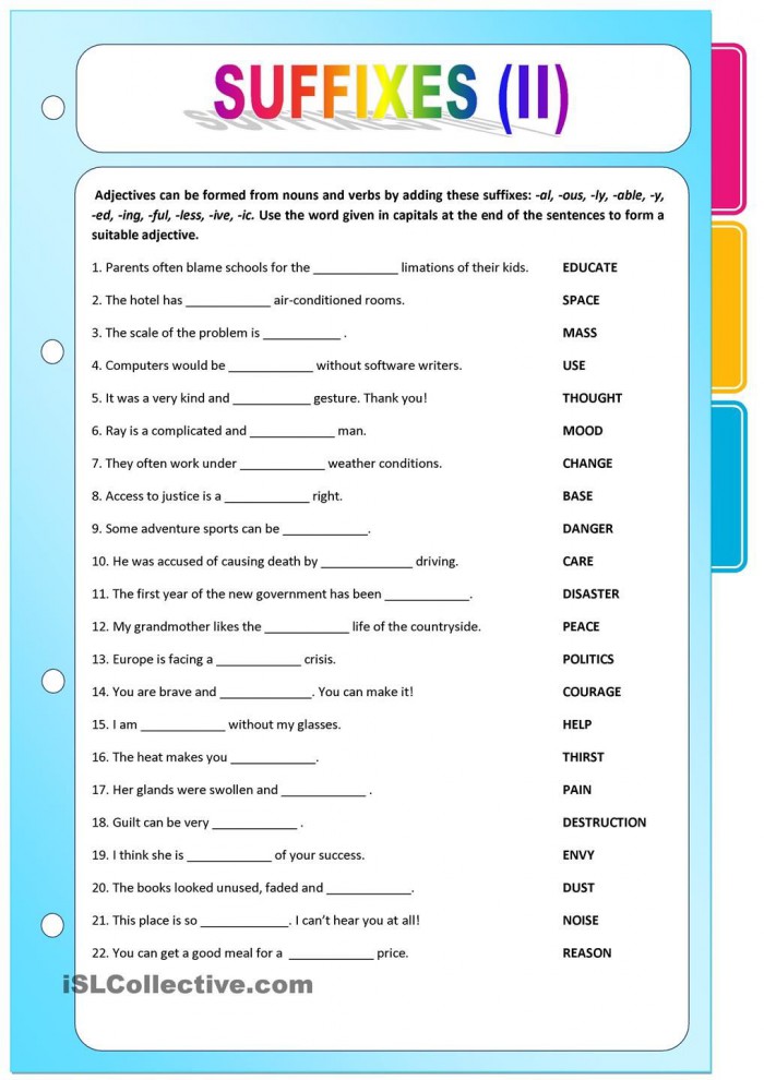 Suffixes