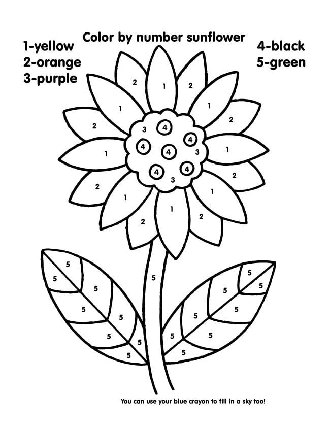 Free Printable Color By Number Coloring Pages