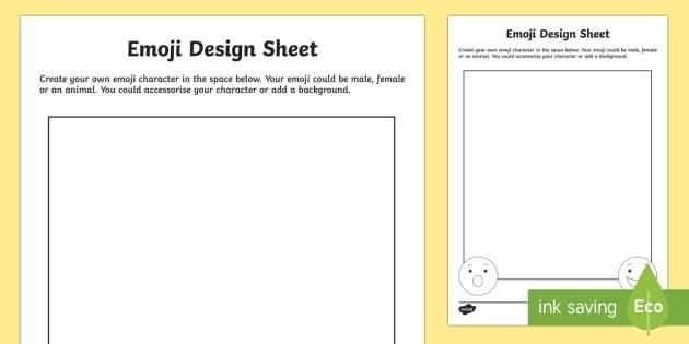 Ks Emoji Design Worksheet  Worksheet Teacher Made