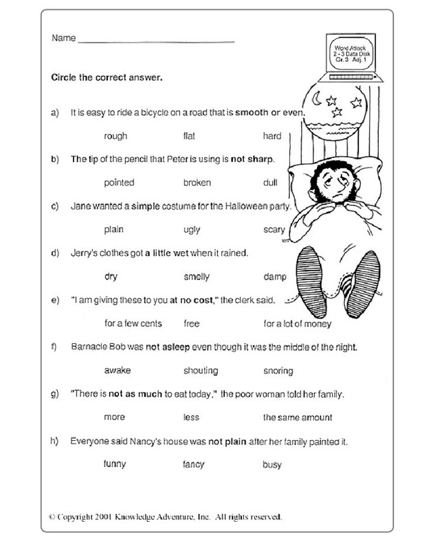 Test Your Word Power   Vocabulary Rd Grade