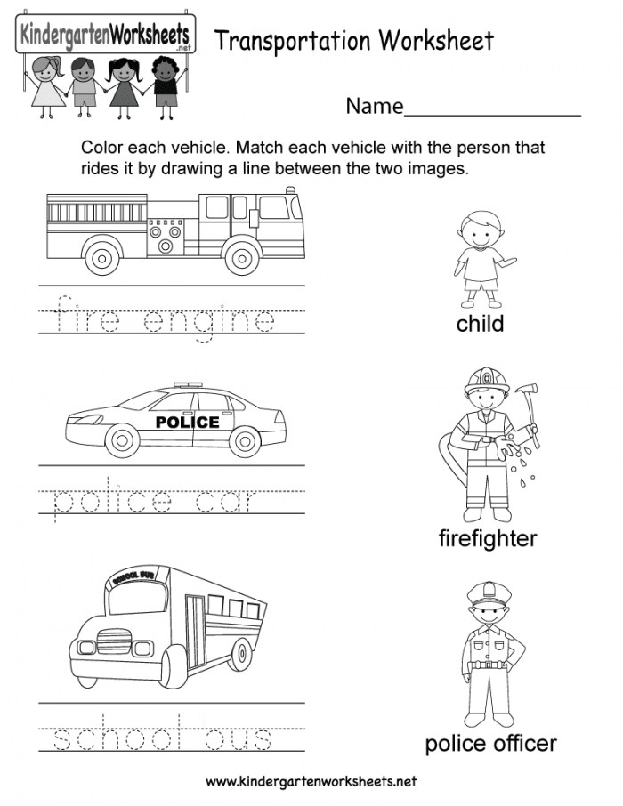 This Is A Fun Transportation Worksheet That Can Be Colored And