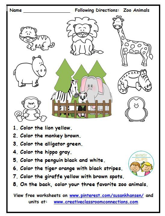 This Zoo Worksheet Provides Practice For Students To Read And