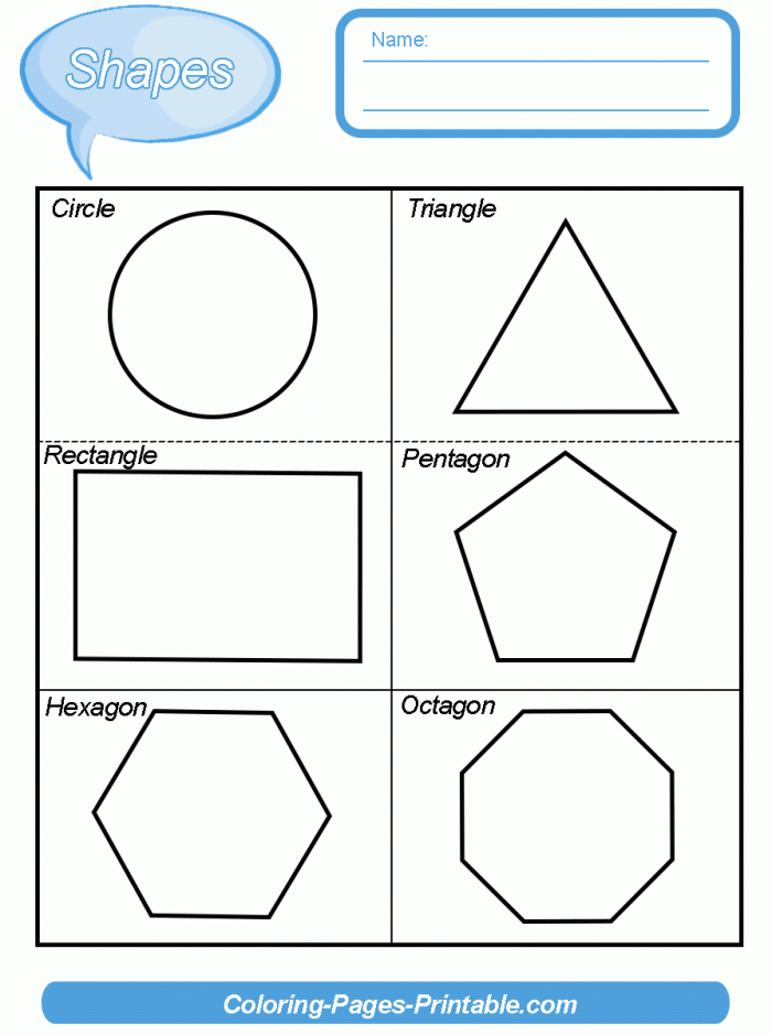 Two Dimensional Shapes Worksheets Kindergarten