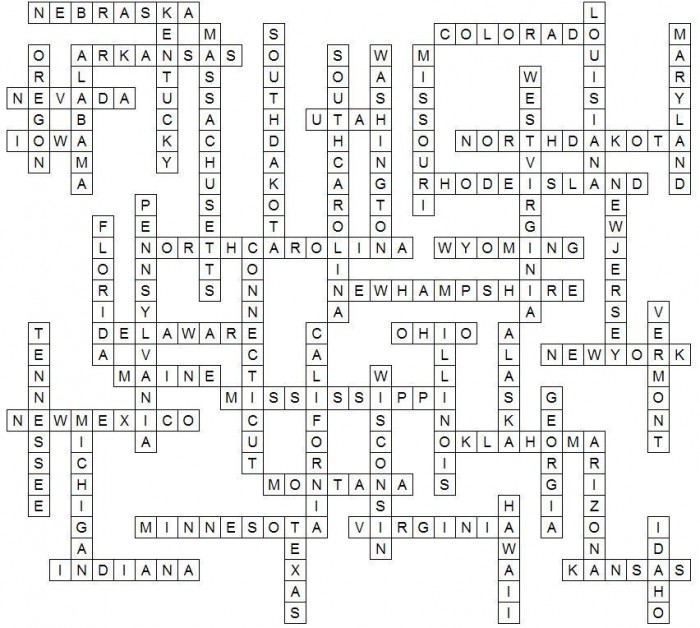 United States Crossword Puzzle Answer Key