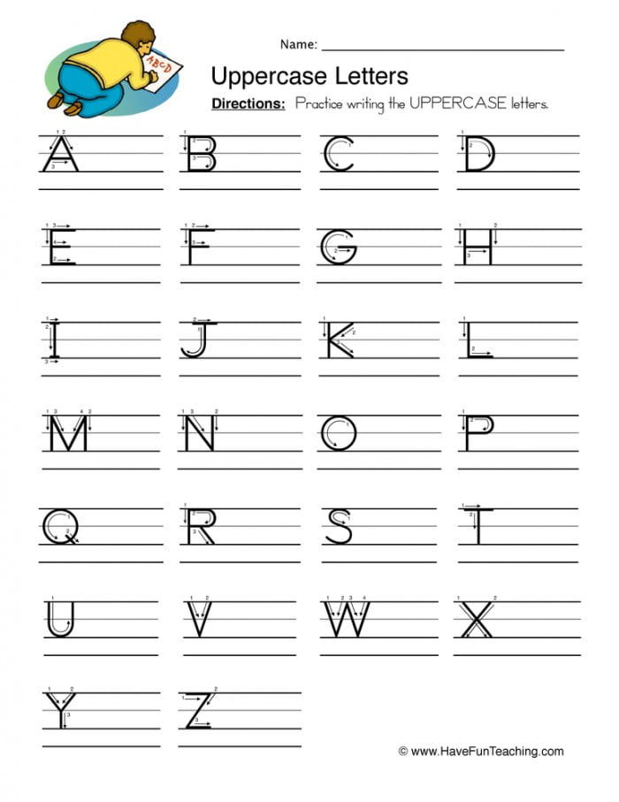 English Letters Writing Worksheets