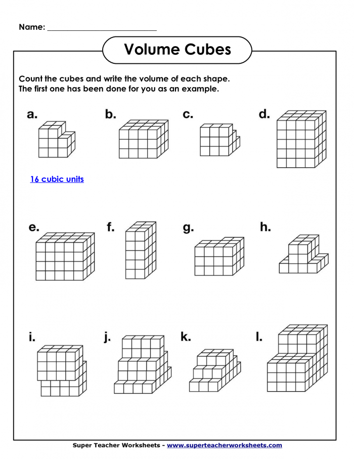 Volume Geometry With Cubic Units Pdf With Images