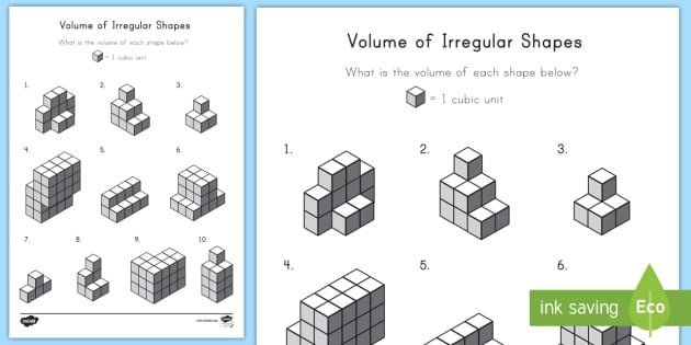 Volume Of Irregular Shapes Activity Teacher Made