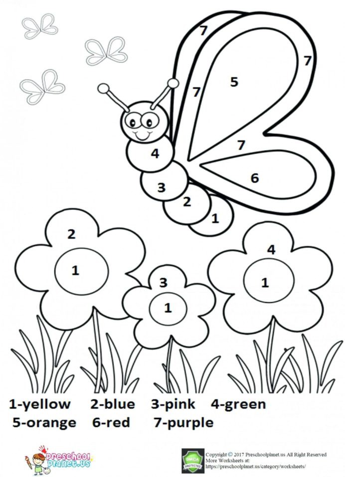 Worksheet Butterflies Exceptional Colours Worksheets For Preschool