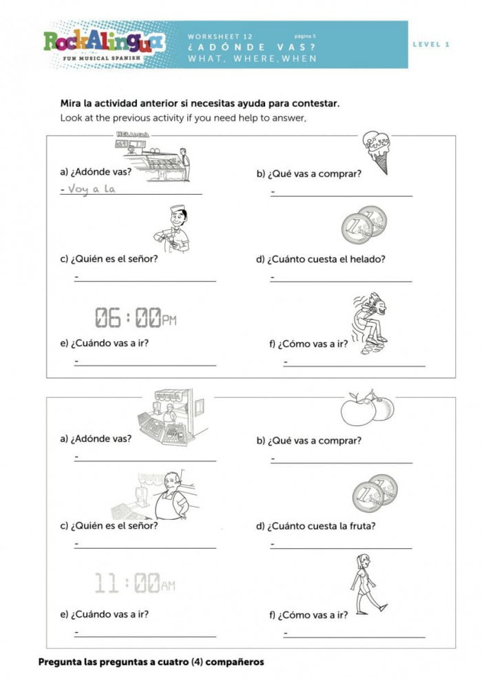 Worksheet Wh
