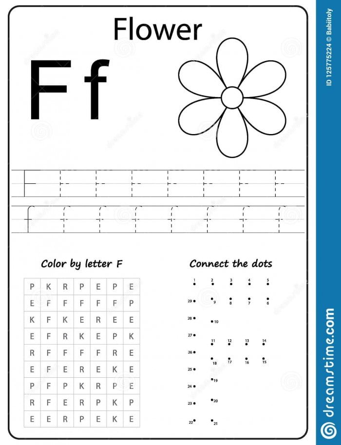 Writing Letter F Worksheet Writing A
