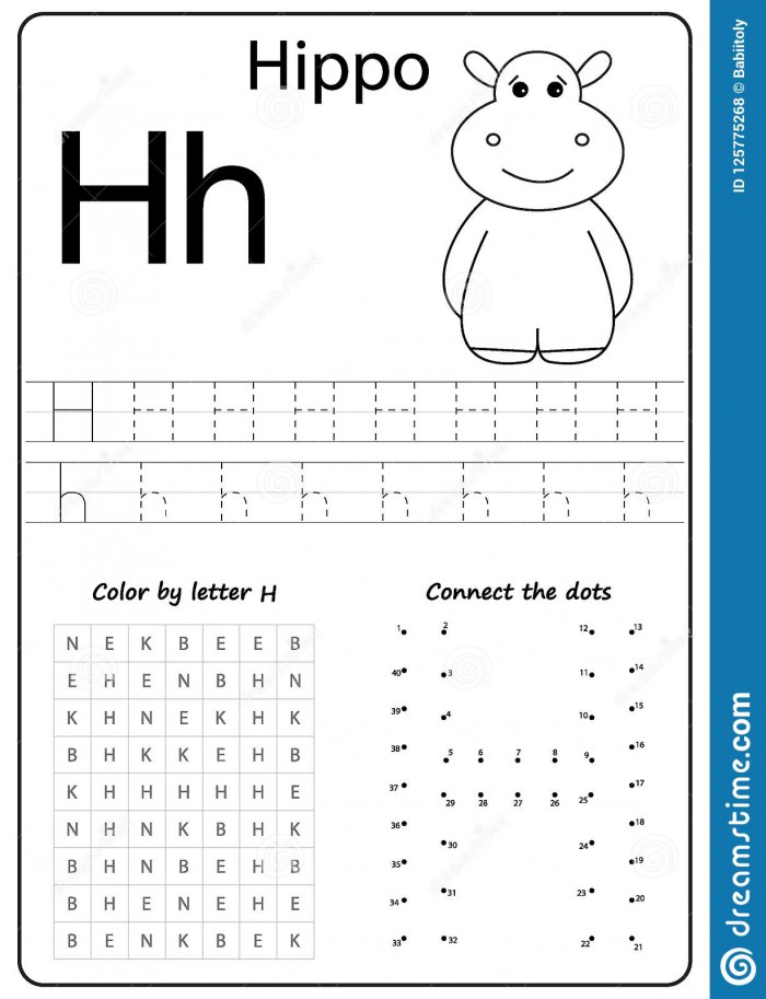 Writing Letter H Worksheet Writing A
