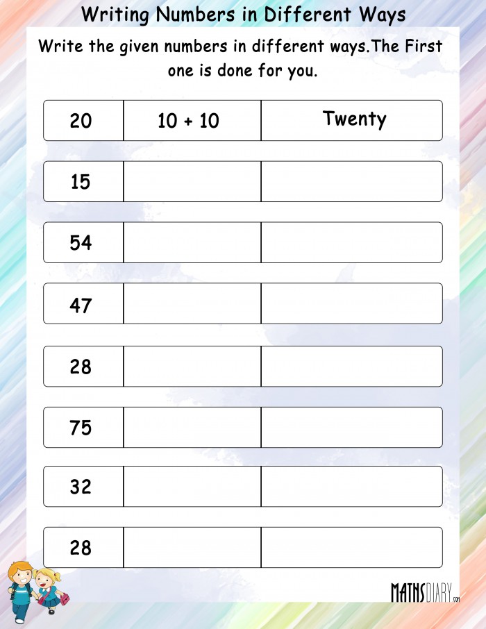 Writing Numbers In Different Ways