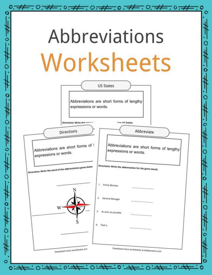 Abbreviations Worksheets  Examples   Definition For Kids