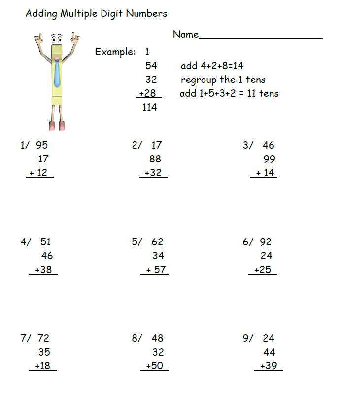 Add Multiple Numbers Worksheets 99Worksheets