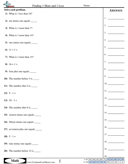 Addition Worksheets