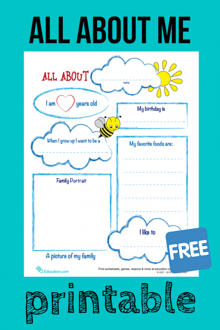 All About Me Report Worksheets | 99Worksheets