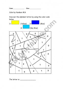 Alphabet Color By Number