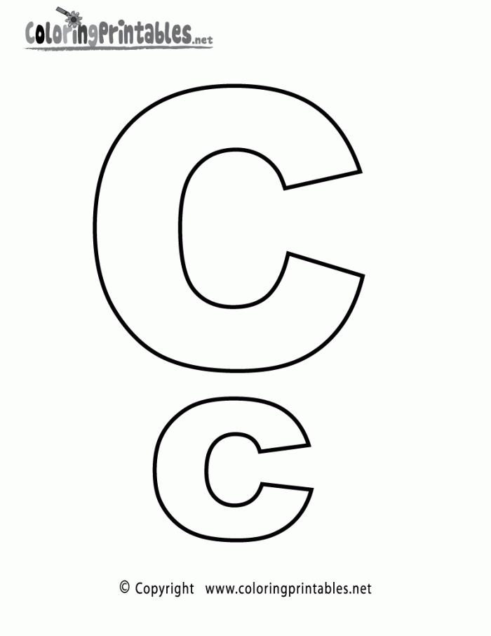 Alphabet Letter C Coloring Page