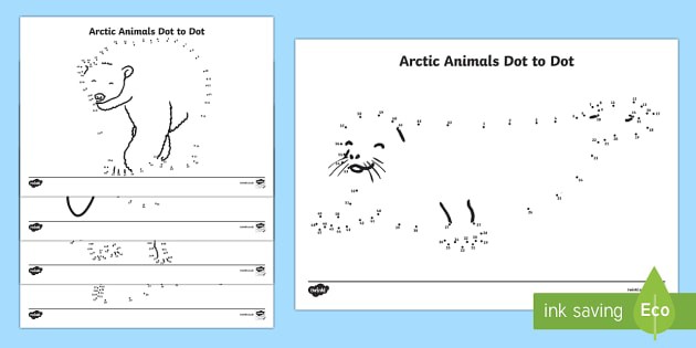 Arctic Animals Dot To Dot Worksheet  Worksheets