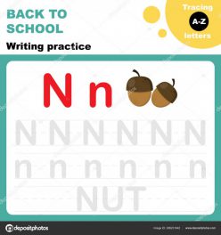 N Is For Nuts! Practice Writing The Letter N