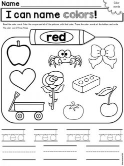 Write And Color: Red