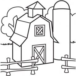 Barn Coloring Page