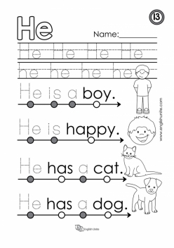Learning Sight Words: “He”