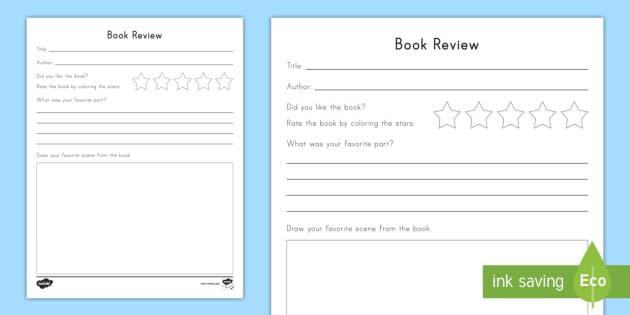 your favorite book worksheets 99worksheets