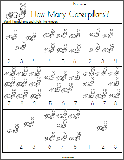 Caterpillar Math Worksheets