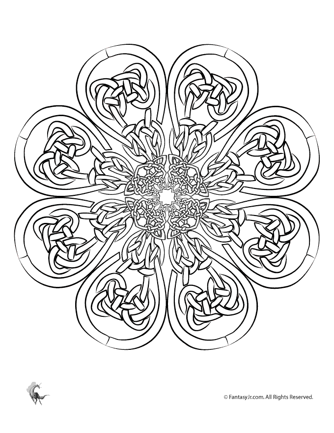 Celtic Art Adult Coloring Page